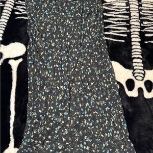 Anthropologie Black Floral pencil skirt